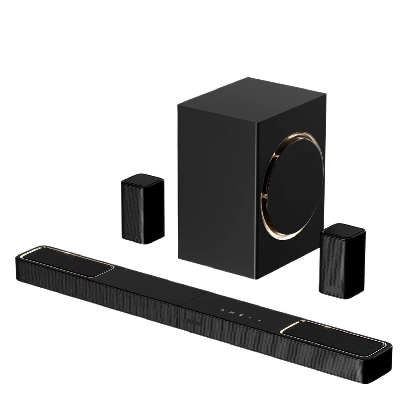 Soundbar Z Dolby Atmos, System Dźwięku Przestrzennego Do Telewizora Subwooferem I 2 Głośnikami Przestrzennymi Wszechstronne MożLiwośCi PodłąCzenia