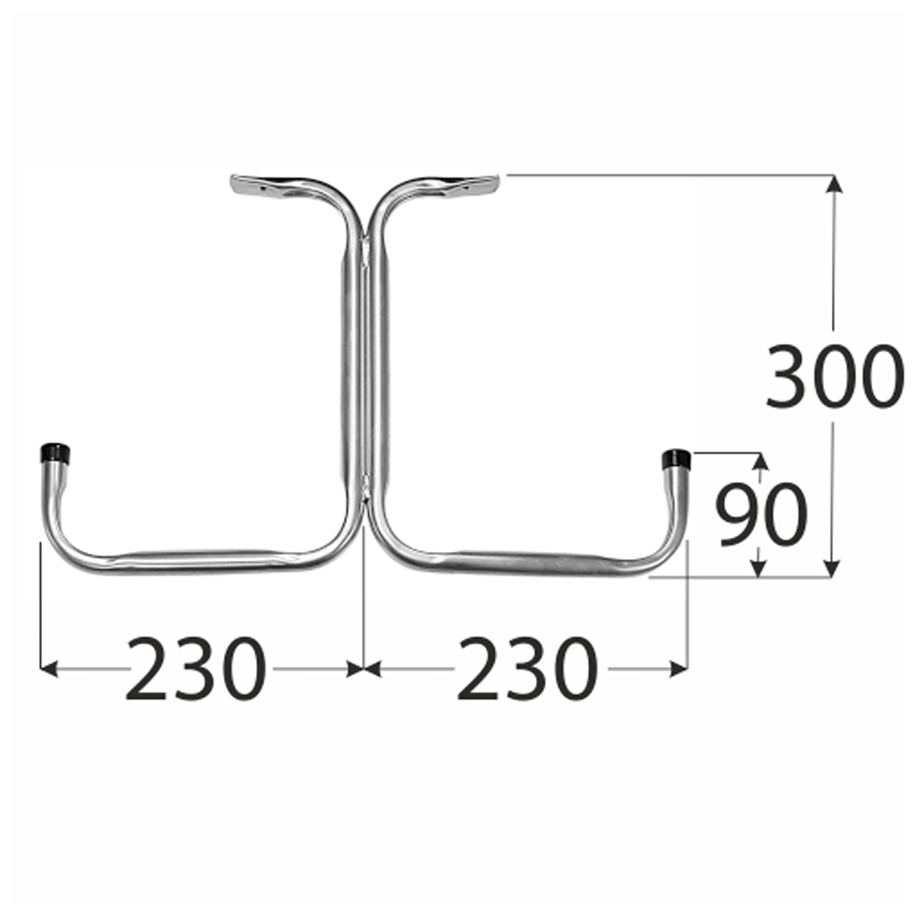 BRESKO 1-10 Stück Wandhaken Haken Gerätehaken Gerätehalter Universalhaken Garagenhaken Wandhalter Halterung Garagen Wand Geräte Träger Werkzeug (4, G 300x230x90 mm)