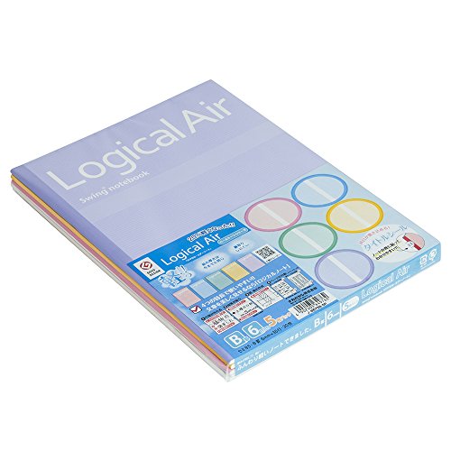 ナカバヤシ 限定 ロジカルエアーノート 5冊パック B5 B罫 パステル 64976のサムネイル