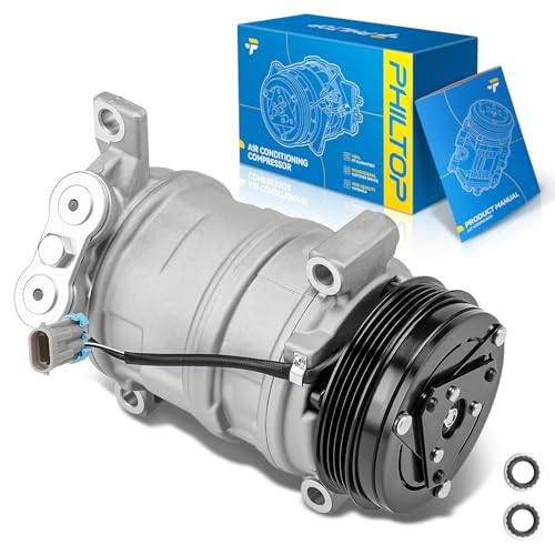 Image of PHILTOP Air Conditioner AC Compressor for Silverado 1500 /Sierra 1500 99-02 4.8L /5.3L,Tahoe /Yukon 01-02,00 4.8L /5.3L,Yukon XL 1500 /2500 Suburban 1500 /2500 00-02,Avalanche 1500 2002,Sierra 1500 01-02 6L