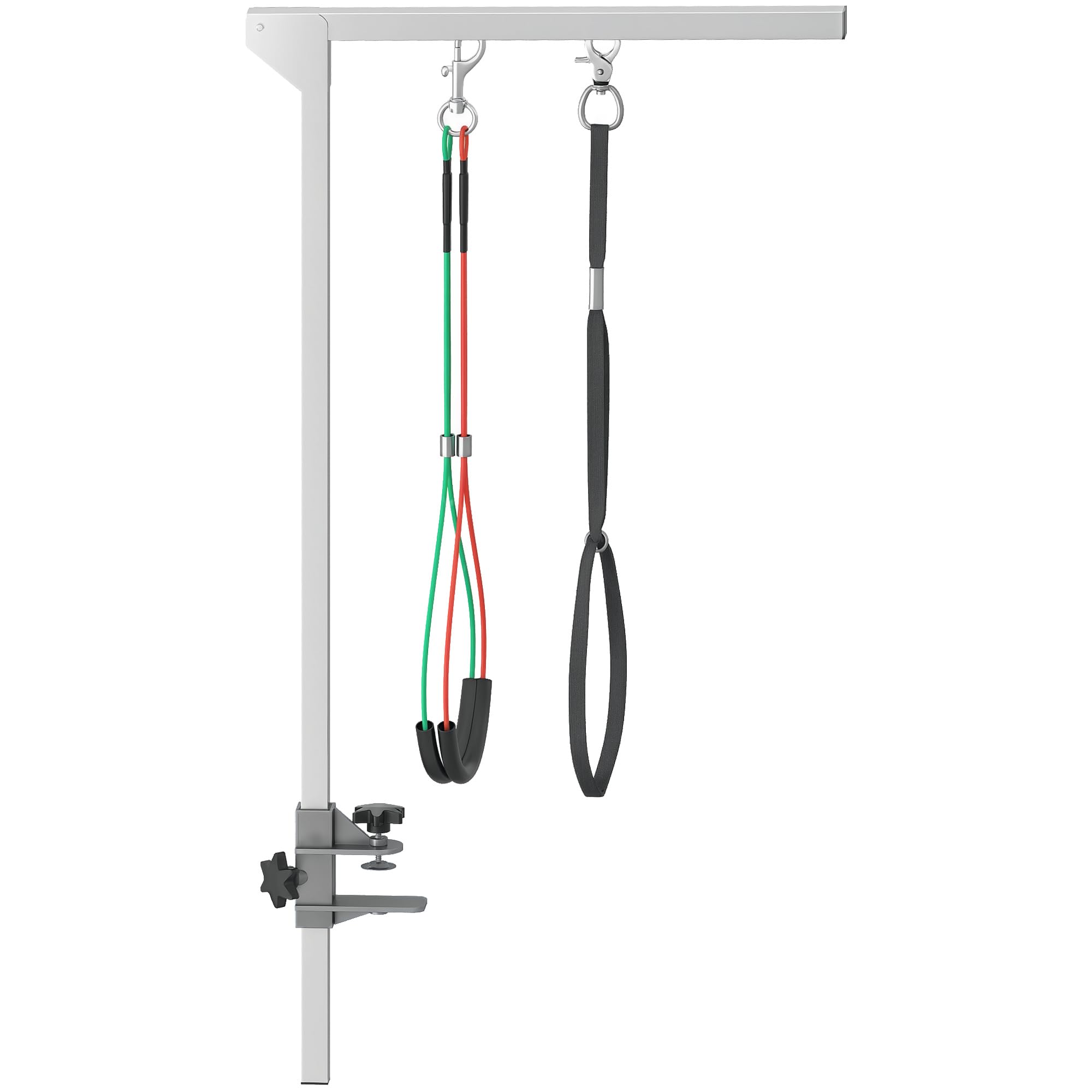 PawHut Braccio per toelettatura Pieghevole per Animali Domestici in Acciaio Inossidabile con Collare di serraggio per Cani di Grandi e Piccole, Altezza Regolabile Max. 74 cm