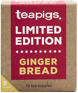 Gingerbread Tea Made With Whole Spices (1 Pack of 10 Tea Bags), Red