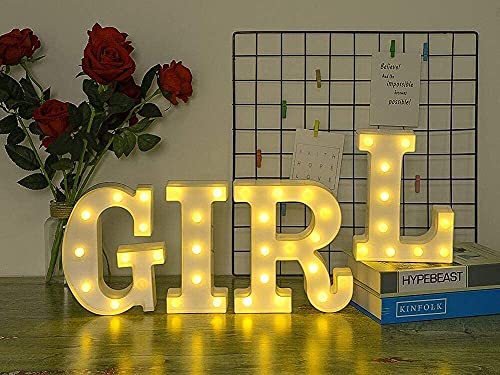 Image of Marquee G Alphabet Shaped LED Light Lamp | Decorative Wall Hanging for Birthday, Party, Wedding, Festive & Home Decor | Battery Operated Night Light (G)