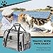 Pawfect Pets Pet Travel Carrier, Soft-Sided with Two Pet Mats for Small Dogs and Cats (Grey)