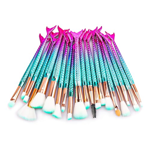 NICEMOVIC Stocking Stuffers for Girls, 20PCS Princess Kids Makeup Brushes Sets, Teen Girl Gifts Trendy Stuff Christmas Gift Ideas Cute Make Up Tool Set