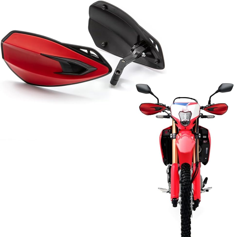 Motorcycle Handguards 7/8'' 22mm Hand Guards Aluminum Universal for Dirt Pit Bike MX Motocross Supermoto Racing ATV Quad Scooter (Red)