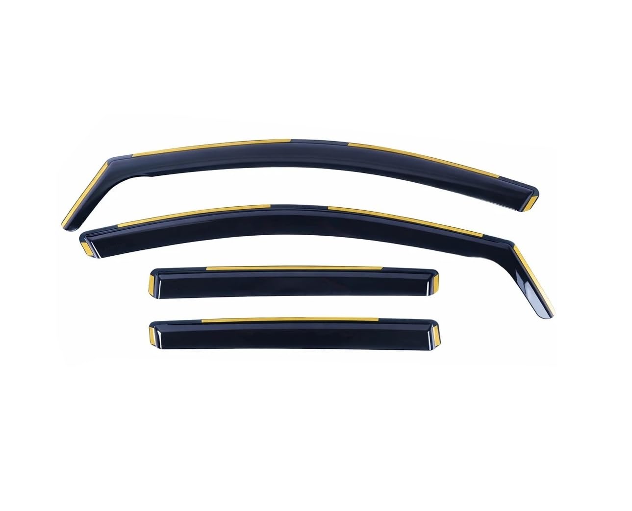 Kit 4 Deflettori Aria Nero Fumé Trasparento Antivento per Finestrini Laterali Anteriori e Posteriori Compatibile con Audi Q5 I (8R) (2008-2016)