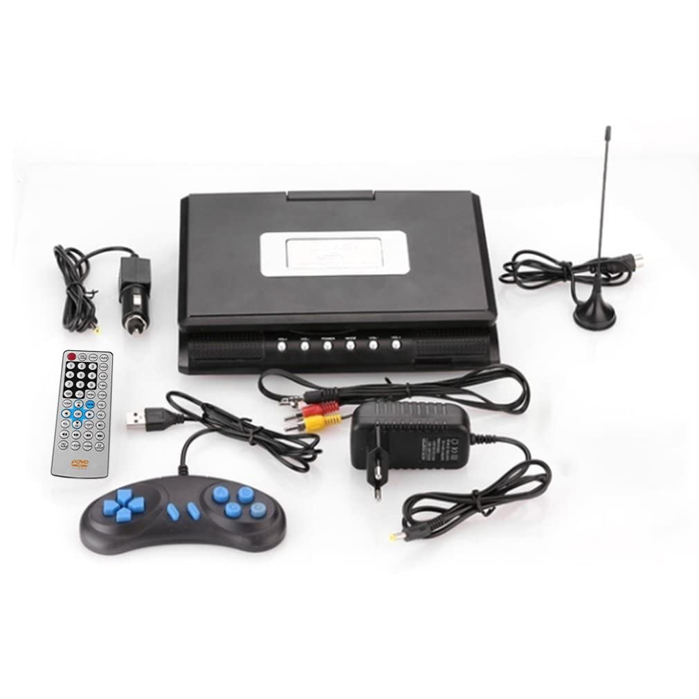 Przenośny Odtwarzacz DVD, Przenośny przenośny odtwarzacz DVD z telewizorem Wbudowana bateria Obrotowa inteligentna funkcja wyłączania zasilania Mini telewizor, Zgodność Z Wieloma Formatami
