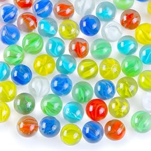 HAKACC 105 Stück Bunte Glasmurmeln Murmelspiel