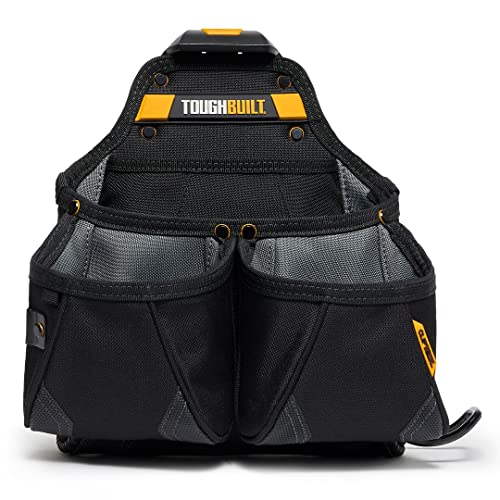 ToughBuilt - Framer Tool Pouch - Multi-Pocket Organizer, Heavy Duty, Deluxe Premium Quality, Durable - 9 Pockets, Hammer Loop (Patented ClipTech Hub & Work Belts) - (TB-CT-02-UK)