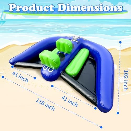 Inflatable Flying Manta Ray Tube 10x9FT Towable PVC Tarpaulin Water Toy for Water Sports Summer Fun