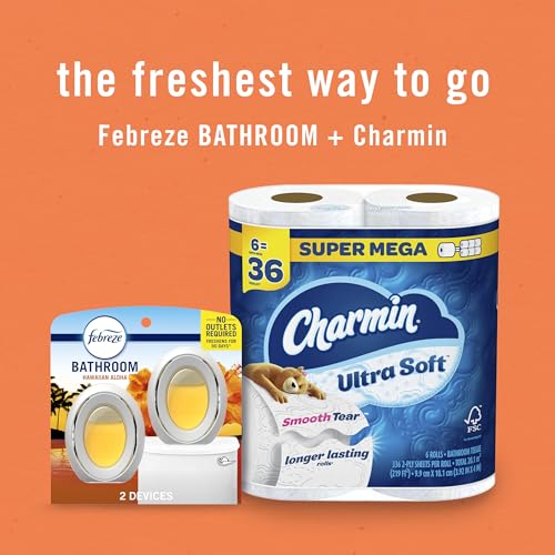 Febreze Bathroom Air Freshener, Odor-Fighting, Plug In Alternative, Air Fresheners for Small Spaces in Home, Bathroom, Kitchen, & Closet, Pet & Litter Box Odor Fighter, Hawaiian Aloha Scent, 4ct - image 7