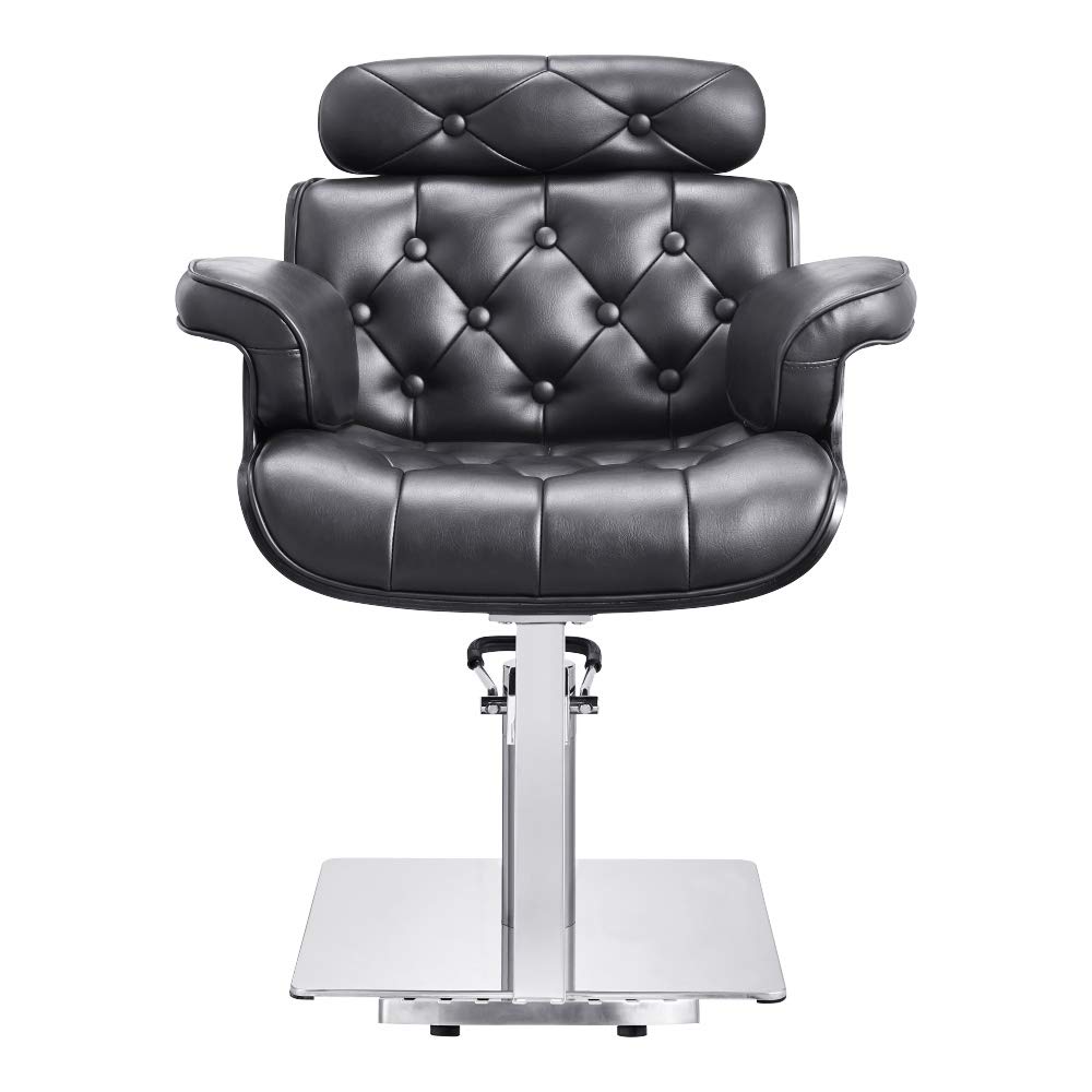 Dir Hair Salon Chair Black Wooden Frame Styling Chair Empress