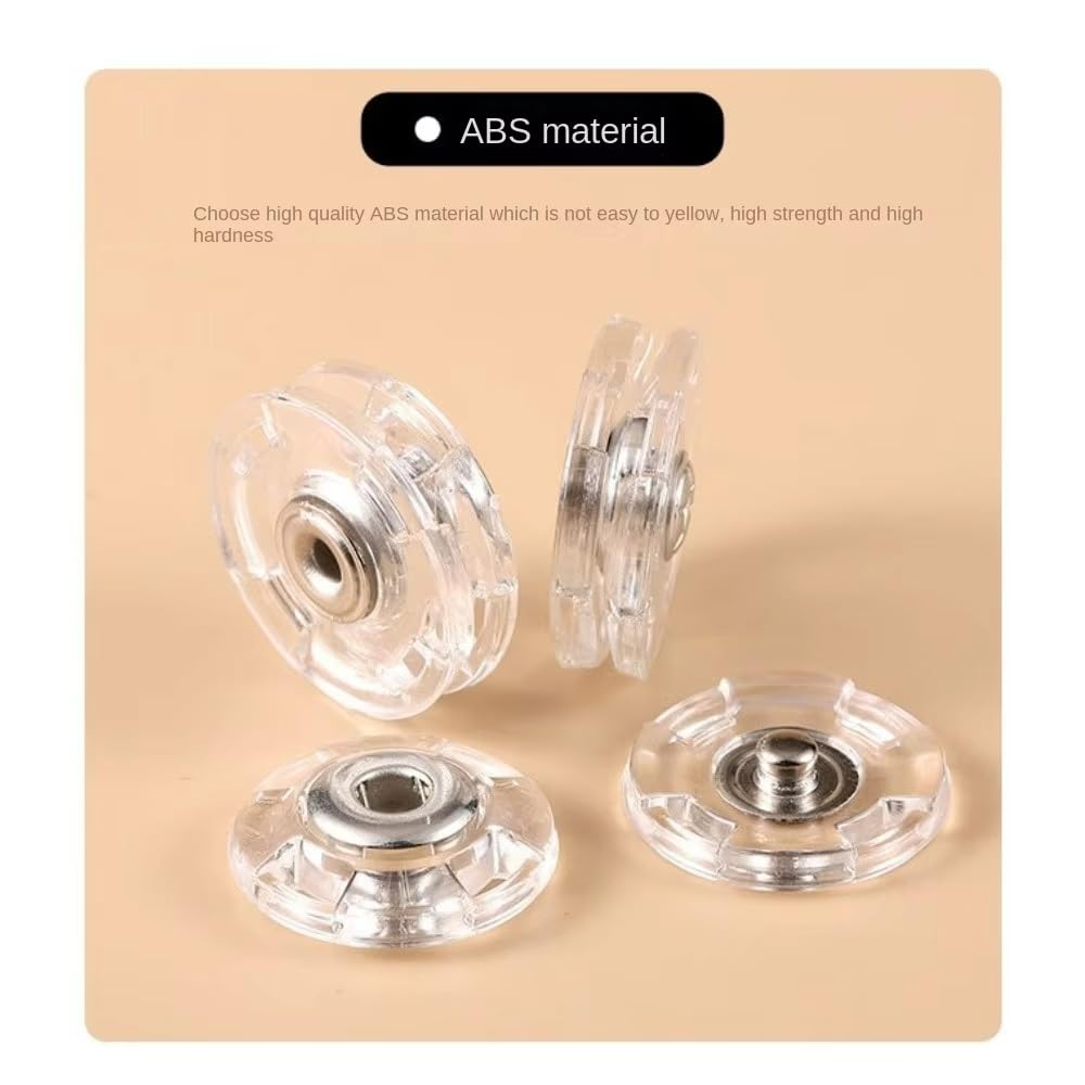 Botones de presión acrílicos transparentes, 10 unidades, botones de presión invisibles para accesorios de costura