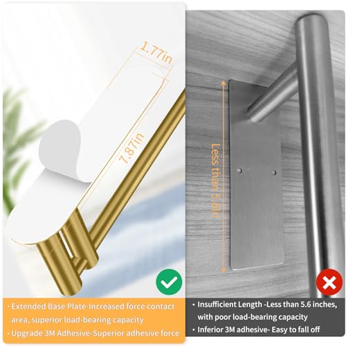 Image of STWWO Under Cabinet Paper Towel Holder, Self Adhesive PaperTowel Rack, Gold | Under Counter Under Sink Paper Towel Holder, Self-Adhesive or Wall Mounted, Fits Kitchens Bathrooms & RV