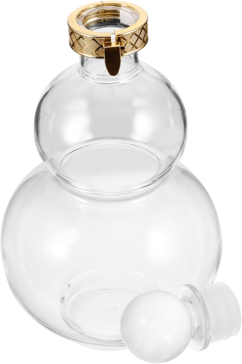 Glass Wine Bottle Gourd Shaped with Sealing Lid 1000ml for Making Wine
