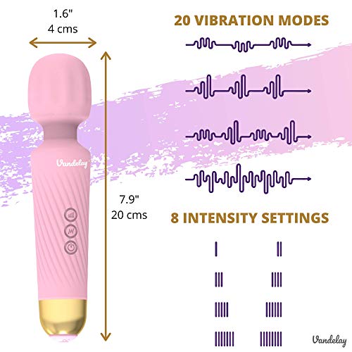 Vandelay Magic Mate Massager - Draadloos en waterdicht - Personal Wand Massager - Geheugeneditie - Batterijduur van 2… - Image 5