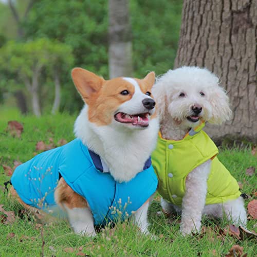 犬服 ペット 秋冬綿服 ダウンジャケット ペット服 コート 防寒 ドッグウェア 秋冬 厚手 柔らかい 小中型犬 コート ジャケット 反射条付き 寒さ対策 雪?策 湿気・水濡れ対策 両面着れる 防寒着 防水 防風 防水・撥水加工 保温 暖かい ?外 お散歩