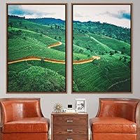 2 Piece Framed Canvas Wall Art Greenlands Canvas Prints Home Artwork Decoration for Living Room,Bedroom - 16