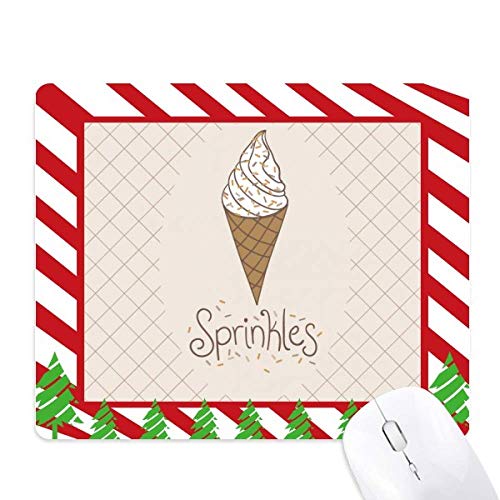 Tapis de souris canne de noël avec motif glace chocolat colorée grand format