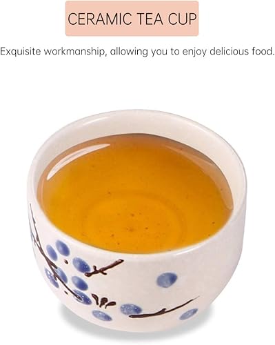 Miniatura 3 de Hemoton Juego de vajilla de cerámica de 6 piezas, vajilla de flores japonesa, juego de vajilla de cerámica para el hogar, servicio de cocina, una