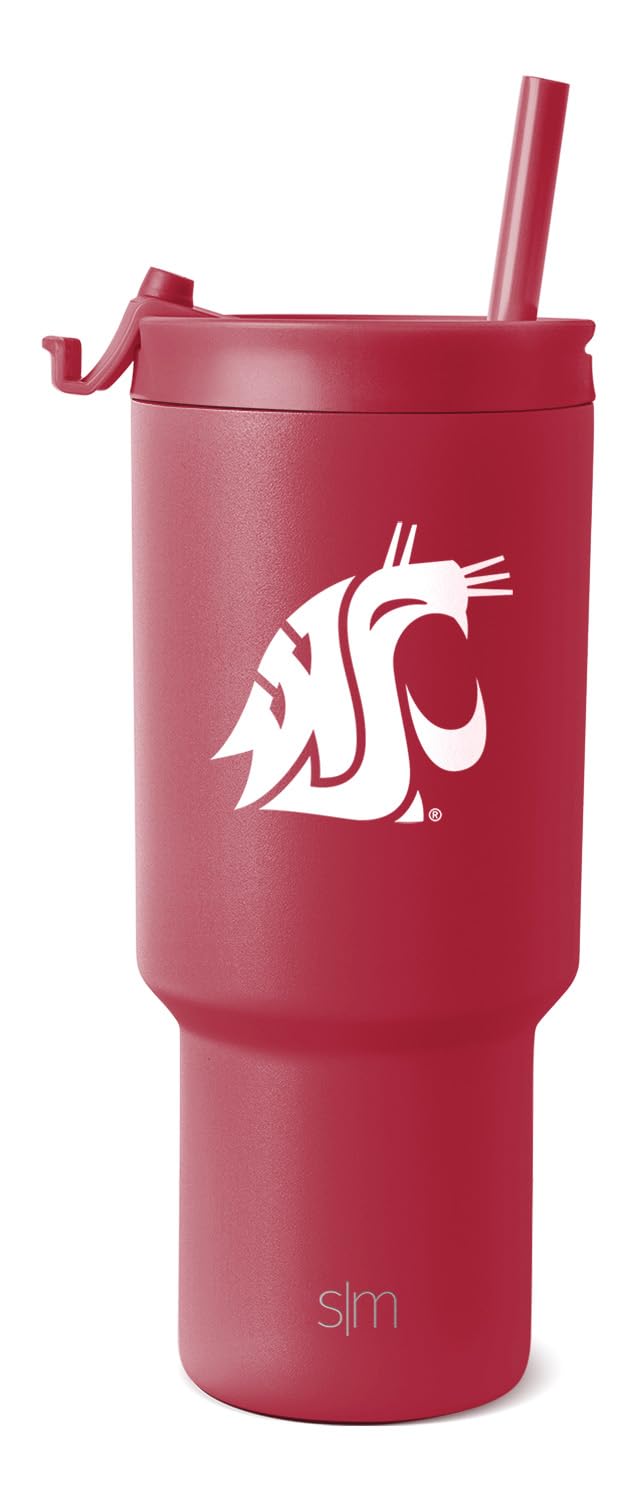 Simple Modern Washington State Cougars Tumbler &amp; Straw | 30oz | Collegiate