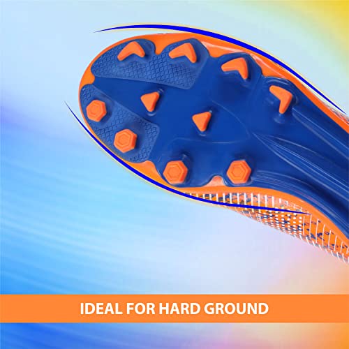 Image of Nivia Boys Encounter Kids Football StudNivia Kids Encounter 9.0 Orange-Royal Blue UK - 1