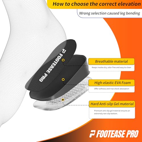 Height Increase Insoles for Heel Pain Relief