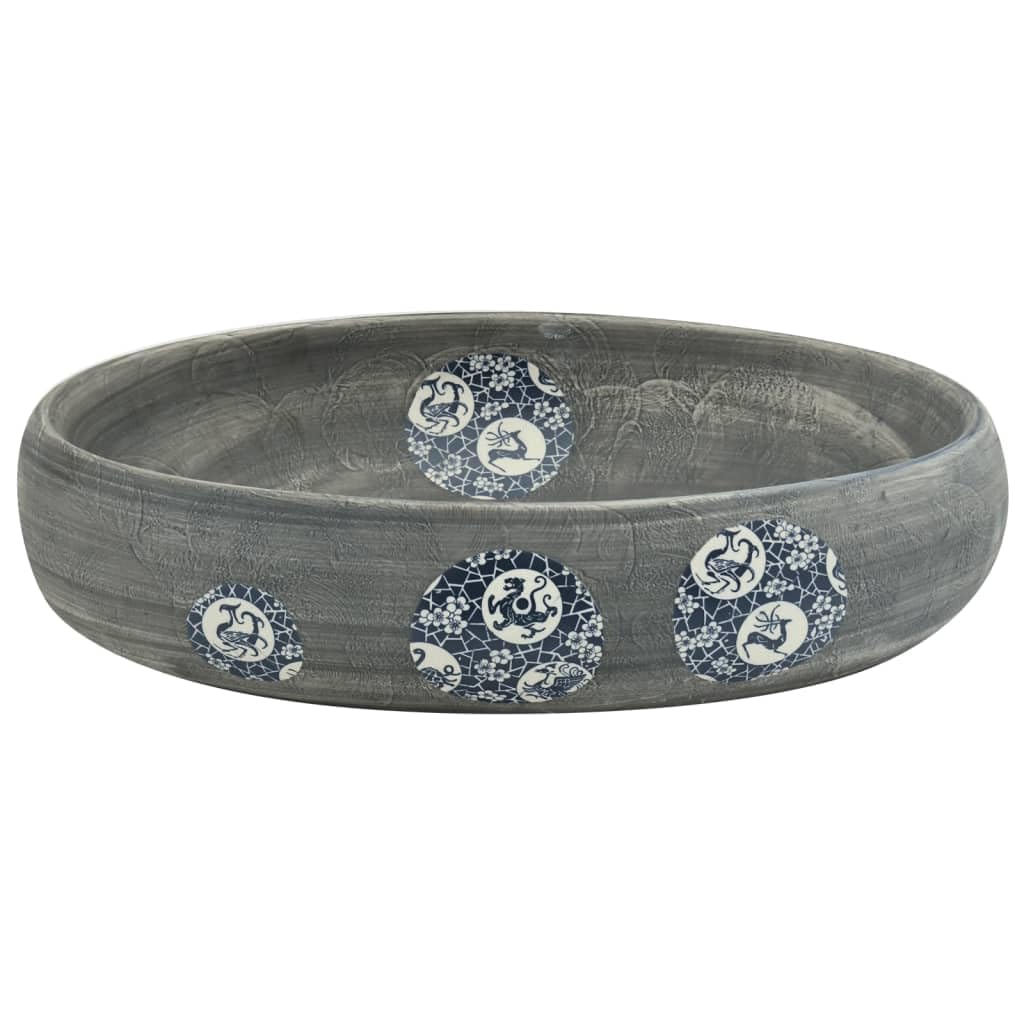 Herrajes, fontanería, accesorios de fontanería, fregaderos, lavabos de baño, lavabo para encimera de hogar, color gris, ovalado, 59 x 40 x 15 cm, cerámica