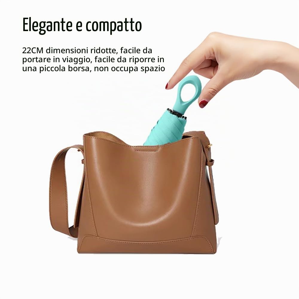 erised's bifrost Mini Ombrello Parasole Pieghevole da Viaggio Portatile e Donna Compatto Resistente Leggero/Anti UV di Alta Qualità Tascabile Pioggia Ombrellino Sole