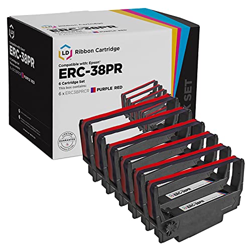 Cartucho de cinta compatible LD Epson ERC-38 (Paquete x6) miniatura 1