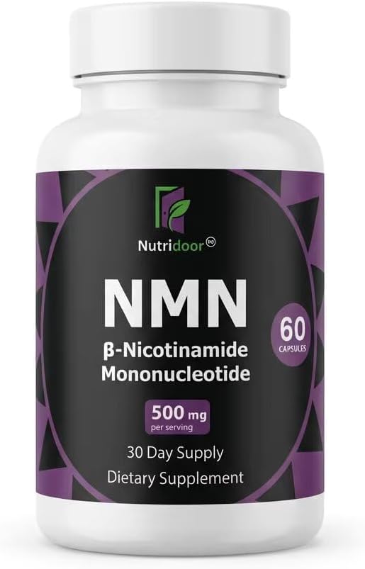 NMN Supplement 500mg per Serving, Beta Nicotinamide Mononucleotide Capsules, NAD+ Precursor Supplement, 60 Veggie Capsules, 30 Day Supply for Men and Women
