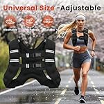 Weighted Vest, 6lb/8lb/10lb/12lb/16lb/20lb/25lb/30lb Weight Vest for Men Women, Body Weight Vests Adjustable with Reflective Stripe for Strength Training, Running, Workout, Jogging, Walking - Image 4