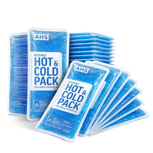 Image of Reusable Ice Pack for Injuries, Hot & Cold Flexible Gel Pack for Knee, Shoulder & Back Pain Relief, Microwave & Freezer Safe, Case of 12 Pairs (24 Each) - American Hospital Supply