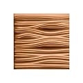 FASÄDE Waves Decorative Vinyl Backsplash Panel in Polished Copper (6X6 Inch Sample)