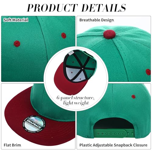 Image of Syhood 30 Pcs Snapback Hats for Men Flat Bill Caps Bulk Hip Hop Blank Flat Brim Adjustable Baseball Caps