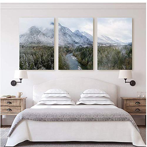 Tableau nature sauvage : impression sur toile montagne épurée pour décoration salon chic