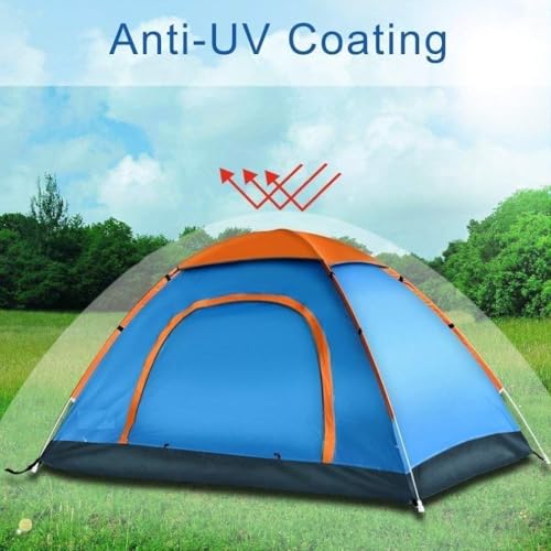 Image of 4 to 6 Person Camping Tent for Outdoor | Big Size Dome Tent (Fits 4 Adults Comfortably - King Size Bed Space) | Waterproof Family Picnic & Hiking Tent with Carry Bag & Mosquito Net