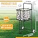 Vercraft Sports Baseball Cart with Wheels Large Softball Caddy Ball Holder Holds up 300 Baseballs or 150 Softballs(15 x 23 x 45 Inches,Black)