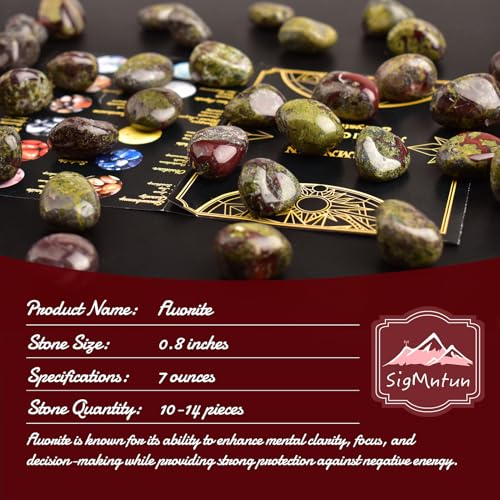 Image of Polished Dragon Blood Jasper Crystal Bulk - 0.8 inch Colorful Tumbled Stone Chips Rocks, 7 oz Crushed Sea Glass Large Stones for Healing, Reiki, Crafting, Home Decor