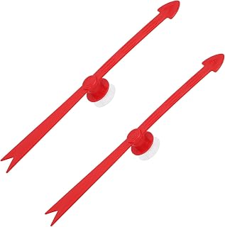 Gosknor 2 Uds Flechas Giratorias Grandes, Flechas Giratorias Plástico Desmontables de Color Rojo para Juegos con Ventosa Fuerte Poder de Succión para Juegos Mesa Fiestas Reuniones