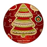 Paquete: 6 posavasos 6 piezas divertidas bebidas posavasos múltiples estilos patrón adecuado para tazas de cerveza vasos de café tazas diarias cartón rojo árbol de Navidad feliz año nuevo