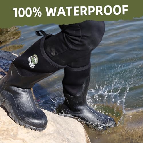 TerraTrax Men's 6mm Neoprene Waterproof Muck Boots – Insulated for Outdoor Work & Sport angle 5