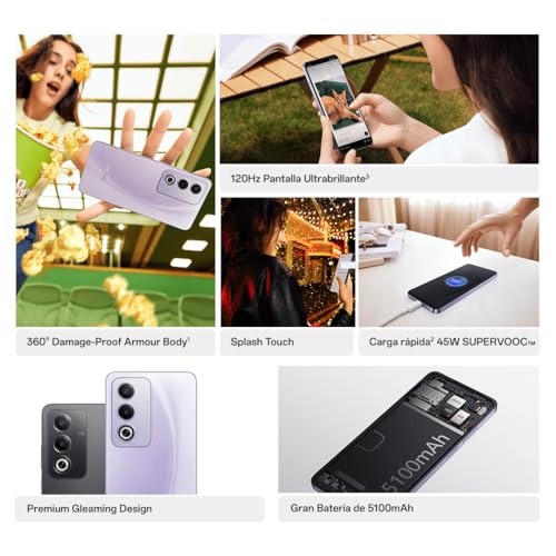 OPPO A80 5G Smartphone – 16 GB RAM, 256 GB, 50 MP Kamera, Snabbladdning
