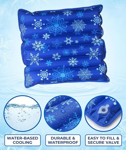 Image of Gel Cushion Seat For Chair, Cooling Water Pad For Office Chair And Car Seat, Long Lasting Comfort For Extended Sitting, Helps Manage Back Discomfort, Convenient Portable Design(Blue) 45cm*45cm