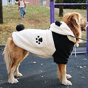   FLAdorepet-Halloween-Large-Dog-Panda-Costume-Outfits-Winter-Warm-Pet-Jacket-Coat-Funny-Clothes-for-Medium-Large-Dog-Labrador-Husky-Beagle-30Fit82-95lb-Panda