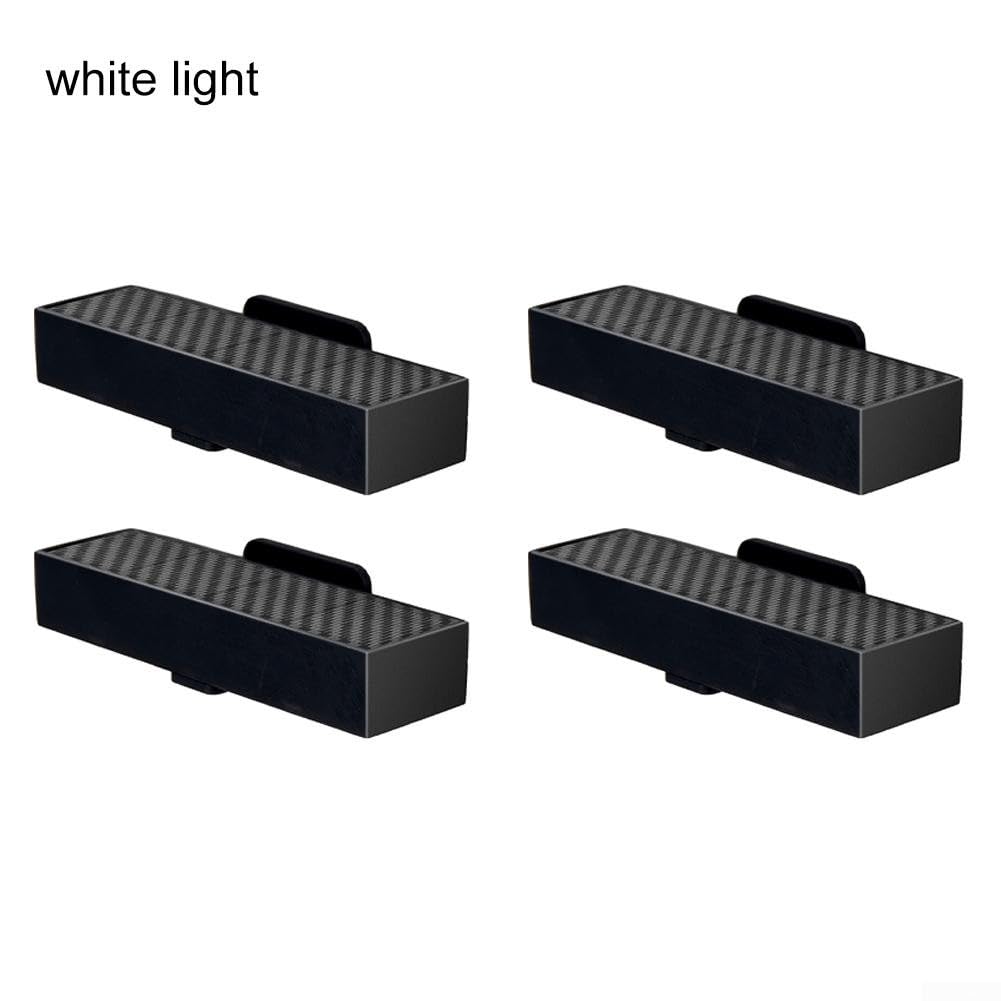Solar-Deck, Solar-LED-Wandleuchten, IP65, wasserdicht, Solar-Wandlampe mit Bewegungsmelder für Garten, Hof, 118 x 33 x 20 mm (weißes Licht), 4 Stück