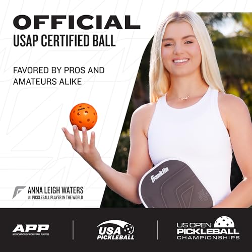 Image of Franklin Sports X-40 Outdoor Pickleballs - Official Ball of USA Pickleball, APP Tour + US Open - Regulation Size
