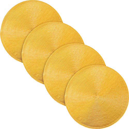 Erwin Müller Tischset 4er-Pack gelb Größe rund: 35 cm Ø