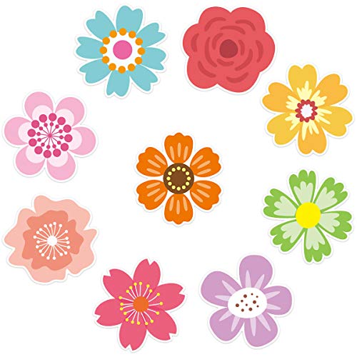 54 Pcs Spring Flower Cutouts Spring Time Cut-Outs For Party Classroom Decoration #TOP2